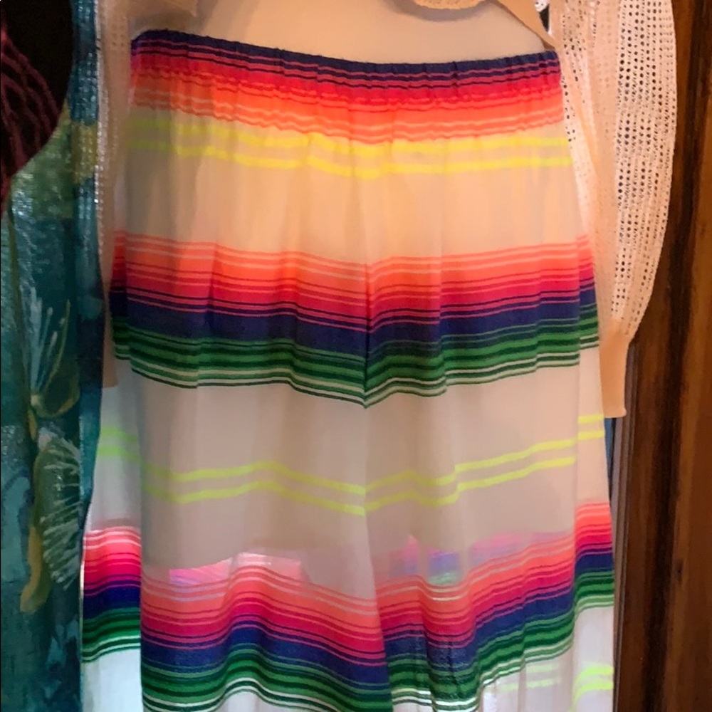 MARA HOFFMAN Swim Rainbow Stripe Wide Pants Large - Picture 2 of 5